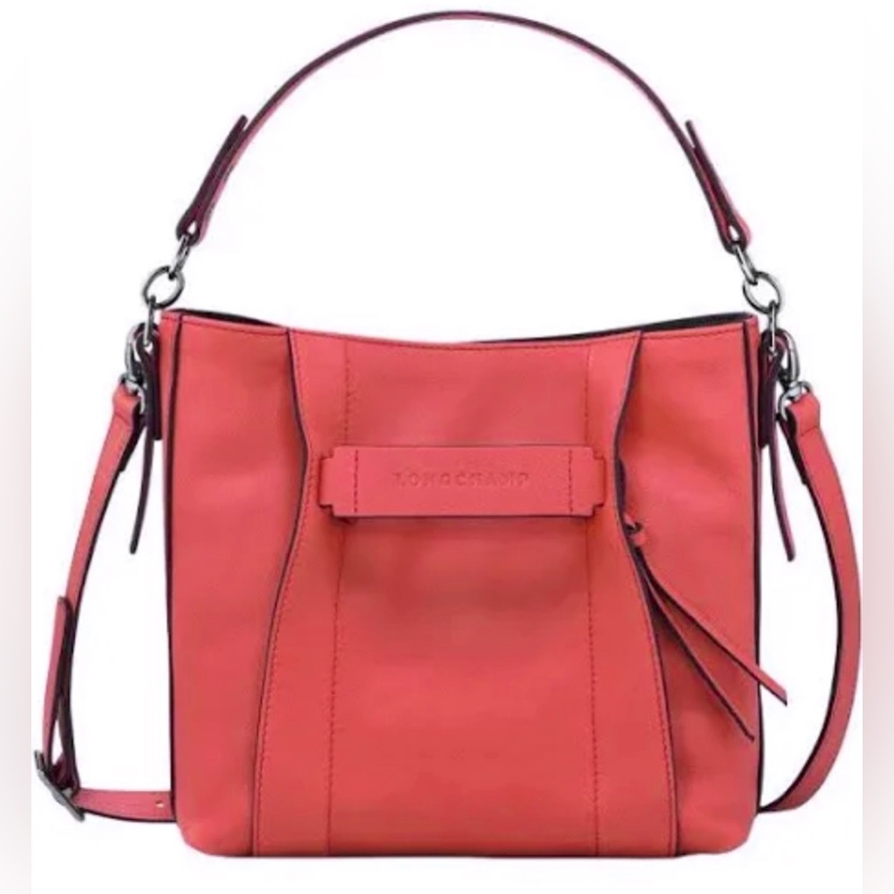 Longchamp 3D S Crossbody Bag - Coral Pink - Excellent Condition bought in France